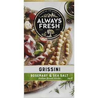 Always Fresh Grissini Crispbread Rosemary & Sea Salt