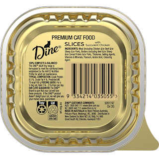 Dine Wet Cat Food Succulent Chicken Slices Tray