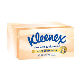 Kleenex Aloe Vera & Vitamin E Facial Tissues 3-Ply 95 Sheets