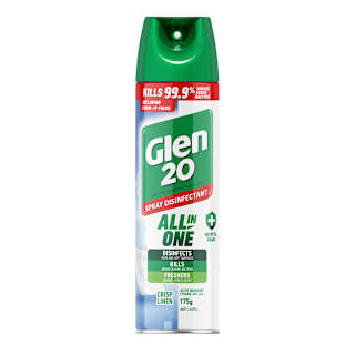 Glen 20 Spray Disinfectant All-In-One Crisp Linen
