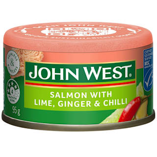John West Salmon Tempters Salmon With Lime Ginger And Chilli