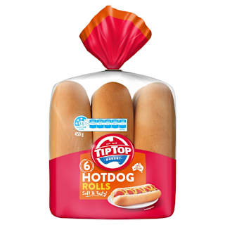 Tip Top Bread Roll Hot Dog