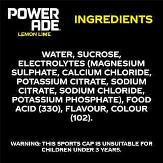 Powerade ION4 Lemon Lime Sports Drink Sipper Cap
