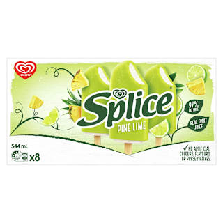 Streets Splice Fruit Ice Confection Refreshment Pine Lime No Artificial Colours, Flavours or Preservatives
