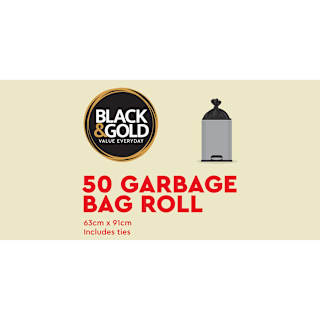 Black & Gold Garbage Bag