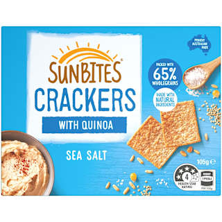 Sunbites Sea Salt Snack Crackers With Quinoa
