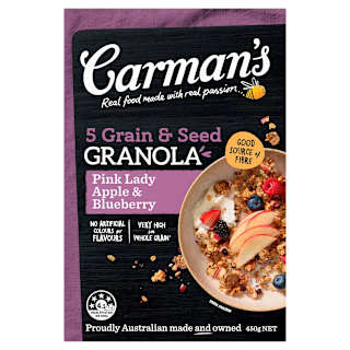 Carman's 5 Grain & Seed Granola Pink Lady Apple & Blueberry