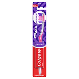 Colgate Zig Zag Deep Interdental Clean 25% Recycled Plastic Toothbrush Soft Adult