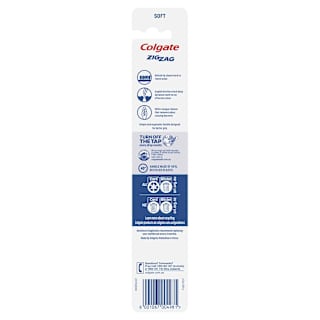Colgate Zig Zag Deep Interdental Clean 25% Recycled Plastic Toothbrush Soft Adult