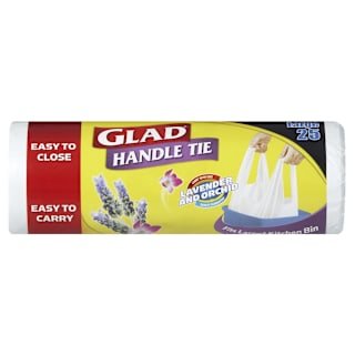 Glad Bag Handle Tie Lavender Large