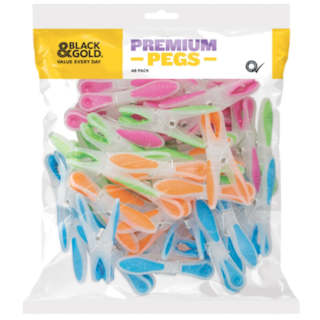 Black & Gold Clothes Pegs Premuim