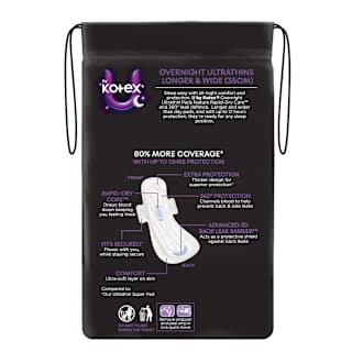 U by Kotex Overnight Ultrathins Long Pads