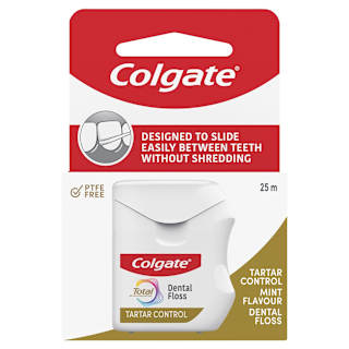 Colgate Total Tartar Control Dental Floss, 25m, Protects Gums & Reduces Tooth Decay