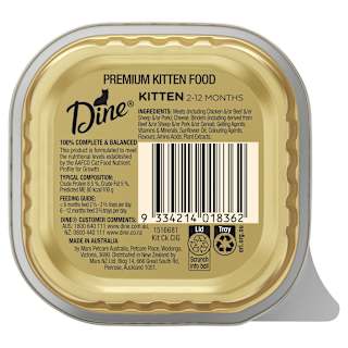 Dine Kitten Wet Cat Food Tender Chicken Loaf Tray