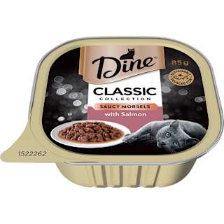 Dine Saucy Morsels With Salmon Wet Cat Food Tray