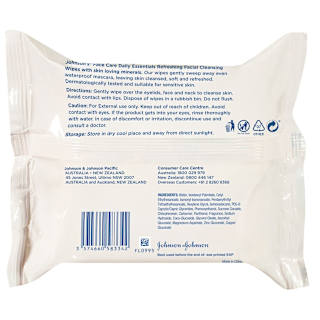 Johnson's Daily Essentials Cleansing Wipes Normal Skin