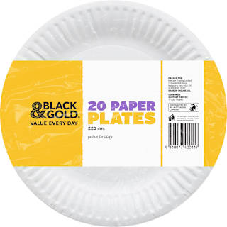 Black & Gold Paper Plates