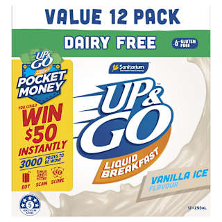 Up & Go Liquid Breakfast Fridge Pack Dairyfree Vanilla