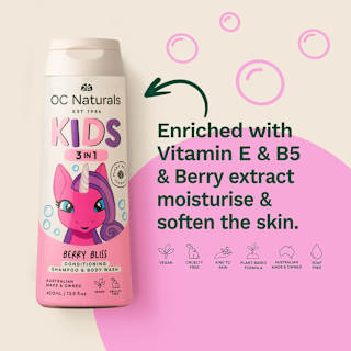 Organic Care Naturals Kids 3in1 Conditioning Shampoo & Body Wash Berry Bliss