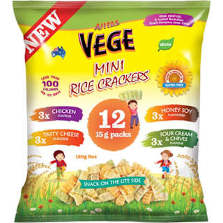 Ajitas Vege Mini Rice Crackers Multipack