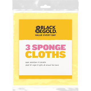 Black & Gold Sponge Cloths