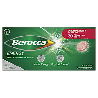 Berocca Energy Vitamin B & C Original Berry Flavour Effervescent Tablets