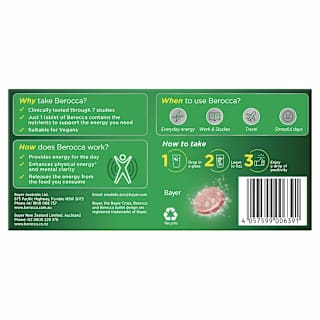 Berocca Energy Vitamin B & C Original Berry Flavour Effervescent Tablets