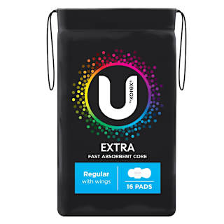U By Kotex Regular Extra Pads With Wings