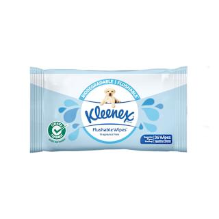 Kleenex Bath Flushable Wipes Unscented