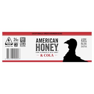 Wild Turkey American Honey Liqueur & Cola Can 375mL 