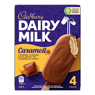 Cadbury Dairy Milk Caramello Ice Cream Sticks