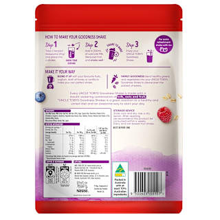 Uncle Tobys Milk Modifiers Goodness Shake Mixed Berry