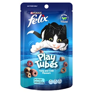 Purina Felix Adult Cat Treats Play Tubes Tuna & Crab