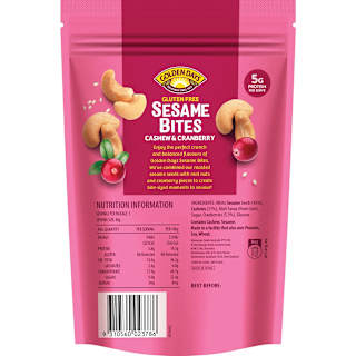 Golden Days Cashew & Cranberry Sesame Bites