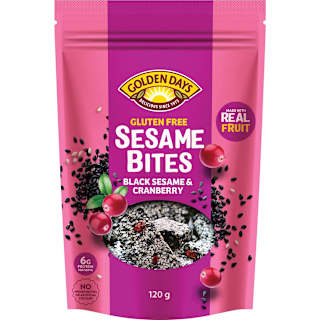 Golden Days Blk Sesame & Cranberry Sesame Bites