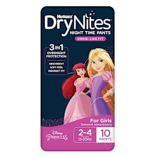 Huggies DryNites Night Time Pants for Girls 2-4 Years (13-20kg)