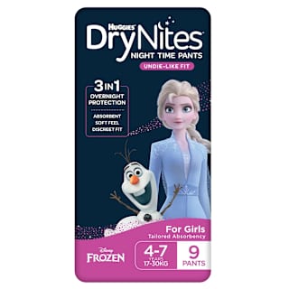 Huggies DryNites Night Time Pants for Girls 4-7 Years (17-30kg)
