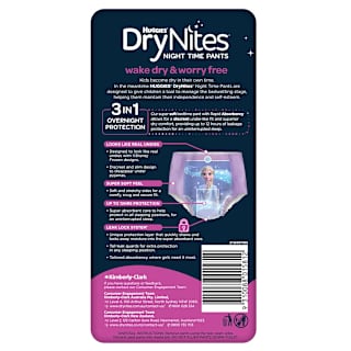 Huggies DryNites Night Time Pants for Girls 4-7 Years (17-30kg)