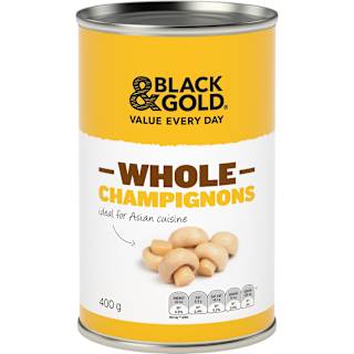 Black & Gold Mushroom Whole Champignons