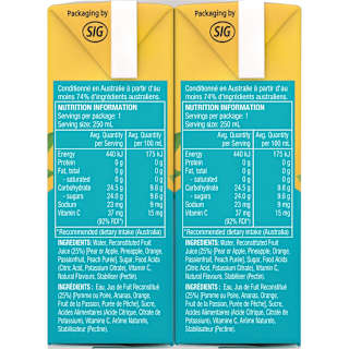 Golden Circle Sunshine Punch Fruit Drink Multipack Poppers