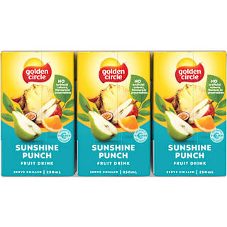 Golden Circle Sunshine Punch Fruit Drink Multipack Poppers