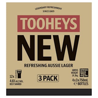 Tooheys New Bottle 750mL
