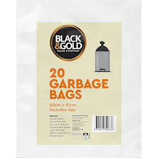 Black & Gold Garbage Bags