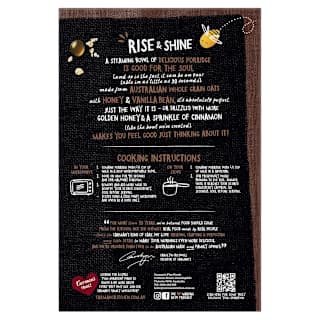 Carman's Honey, Vanilla & Cinnamon Gourmet Porridge Sachets