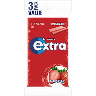 Extra Strawberry Chewing Gum Sugar Free