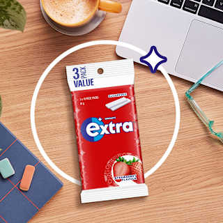 Extra Strawberry Chewing Gum Sugar Free
