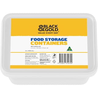Black & Gold Rectangle Container