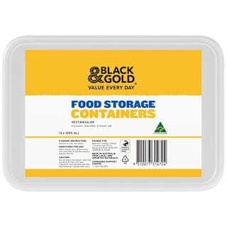 Black & Gold Rectangle Container