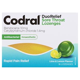 Codral Lozenges Lime Lemon