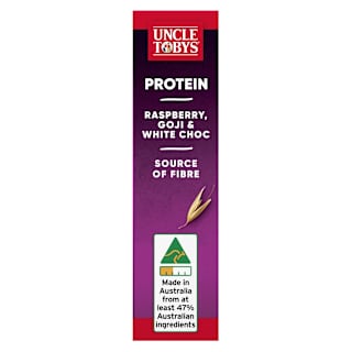 Uncle Tobys Protein Bars with Raspberry, Goji & White Chocolate 5 Pack
